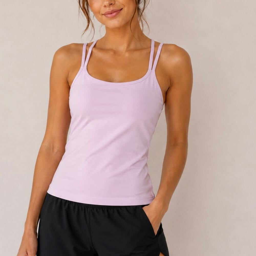 Under Armour Pink Double-Strap Athletic Tank Top XS